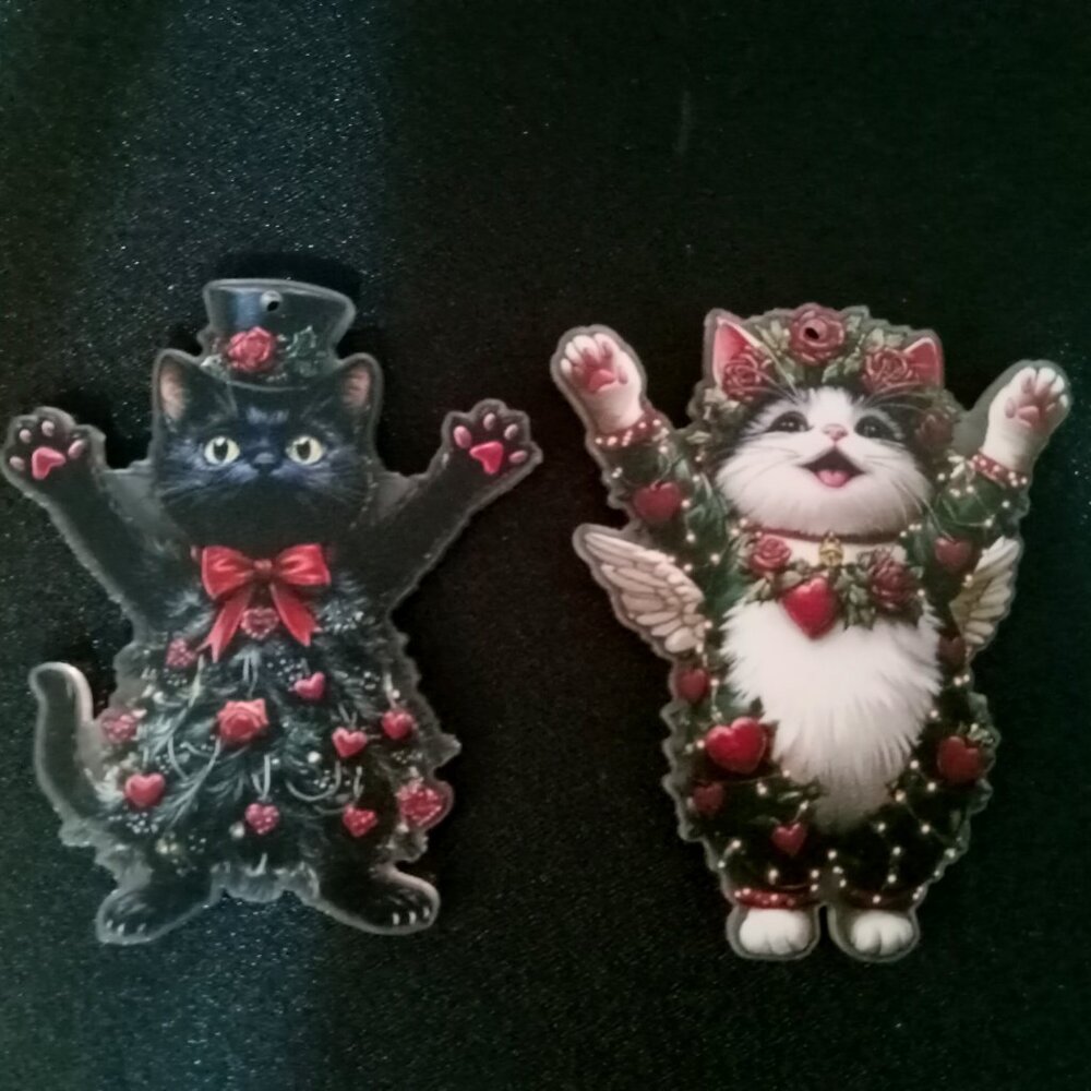 Brand New Sealed!! Decorative Valentine's Cat Keychains Buy 2 Get One Free!!!